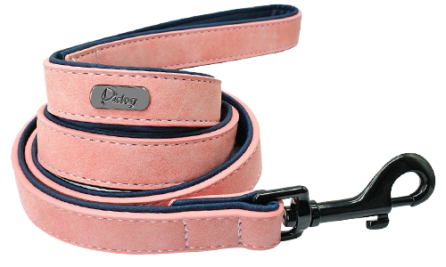 Luxury Velvet Dog Leash Light pink luxury velvet dog leash, 120cm length and easy to grip, with a sturdy metal clasp, designed for comforable walk.
