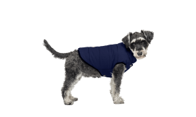 Windproof Dog Winter Vest Navy blue windproof dog winter vest, comfortable fit, waterproof, designed for warmth and protection in cold weather.