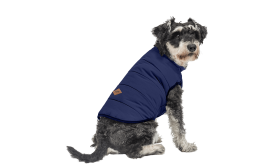 Windproof Dog Winter Vest Navy blue windproof dog winter vest, comfortable fit, designed for warmth and protection in cold weather.