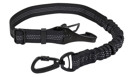 Reflective Safety Seat Belt Dog Leash Reflective black safety seat belt dog leash, 55 - 65 cm length, adjustable strap, with metal clip for secure car travel.