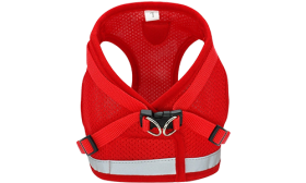 Reflective Cat Harness Vest with Matching Leash Red reflective cat harness vest with a matching leash, seamless and stylish, durable and long-lasting.