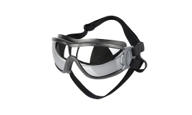 UV-protection dog sunglasses with adjustable straps, windproof, head 36-56 cm, mandible 20-25 cm, for outdoor use.