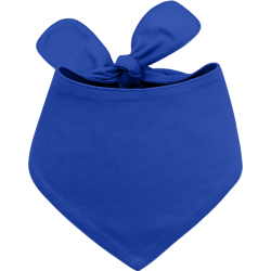 Blue cotton Dog Bandana with a knot tie, easy to wash, suitable for dogs and cats, lightweight for pets comfort.