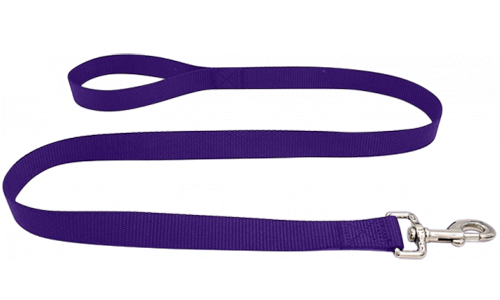 Essential Nylon Dog Leash Durable purple nylon dog leash 120cm, easy to clean, durable material and safe with a secure silver clasp.