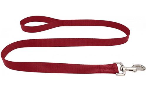 Essential Nylon Dog Leash Durable red nylon dog leash 120cm, easy to clean, durable material and safe with a secure silver clasp.