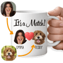 Personalised Dog Mug “It’s a Match” - Gift for Dog Lovers