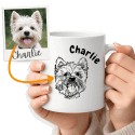 Personalised Dog Mug with Artistic Photo Design - Add your Dog's Name